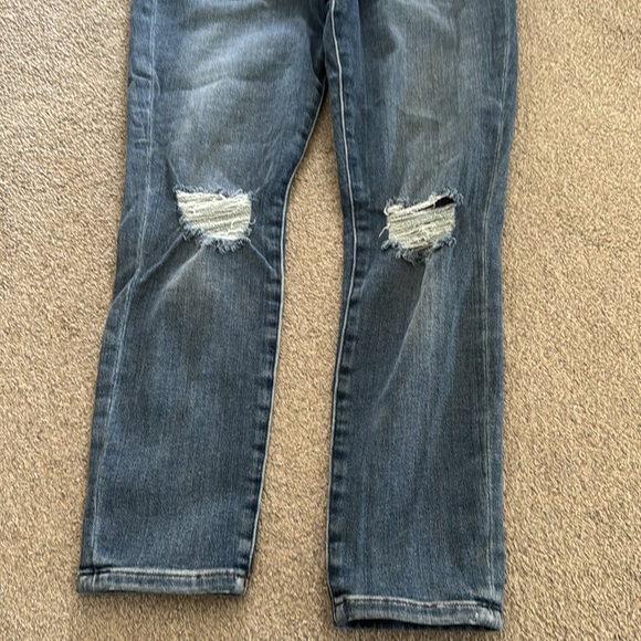 Express ripped jeans. Stretch, ankle legging, mid rise - size 10R. - Picture 2 of 5